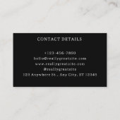 Elegant Professioneel Zwart, Aangepaste Qr-code Lo Visitekaartje (Achterkant)