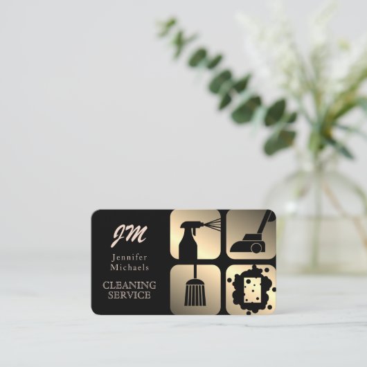 Elegant professionele gouden visitekaartje (Staand voorkant)