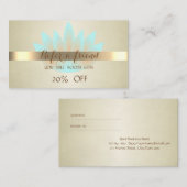 Élégant Professionnel, Carte de référence Lotus (Devant / Derrière)