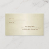 Élégant Professionnel, Carte de référence Lotus (Dos)