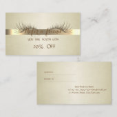 Élégant Professionnel, Faux Lashes Carte de recomm (Devant / Derrière)