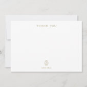 Élégant professionnel Monogramme blanc Merci Ca (Devant)