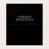 Élégant professionnel noir Carte de visite (Intérieur déplié)