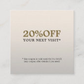 Élégant professionnel salon de beauté Coupon (Devant)