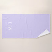 Élégant professionnel simple Monogramme minimalist (Serviette de bain)