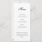 Élégant Programme 70e Anniversaire Blanc Noir Menu (Dos)