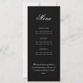 Élégant Programme 70ème Or Noir Menu+Merci (Dos)