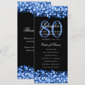 Élégant programme 80e anniversaire Marine Merci bl (Devant / Derrière)