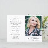 Élégant programme commémoratif de l'ordre funérair (Debout devant)