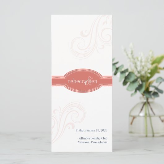 Élégant programme corail, Collection Mariage Carol (Debout devant)