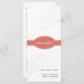 Élégant programme corail, Collection Mariage Carol (Devant / Derrière)