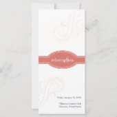 Élégant programme corail, Collection Mariage Carol (Devant)