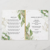 Élégant programme de célébration de la vie dans la (Dos)