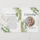 Élégant programme de célébration de la vie dans la (Devant / Derrière)