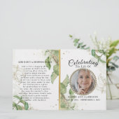 Élégant programme de célébration de la vie dans la (Debout devant)