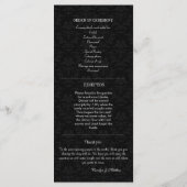 Élégant programme de cérémonie de mariage Carte no (Dos)
