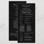 Élégant programme de cérémonie de mariage Carte no (Devant / Derrière)