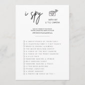 Élégant programme de chasse photo Mariage espion (Devant)