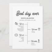 Élégant programme de chronologie du meilleur jour  (Devant / Derrière)