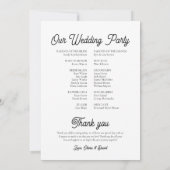 Élégant programme de chronologie Mariage moderne u (Dos)