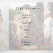 Élégant programme de commémoration funéraire de su (Intérieur au milieu)