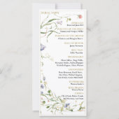 Élégant programme de Fleur sauvage d'aquarelle dél (Dos)