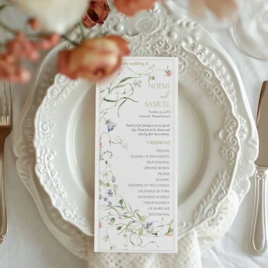 Élégant programme de Fleur sauvage d'aquarelle dél