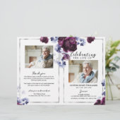 Élégant programme de funérailles florales | Ordre  (Debout devant)