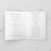 Élégant programme de funérailles pour célébration (Intérieur)