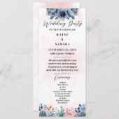 Élégant programme de mariage (Devant / Derrière)