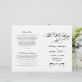 Élégant Programme de Mariage à la Calligraphie Noi (Debout devant)