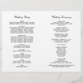 Élégant Programme de Mariage à la Calligraphie Noi (Dos)