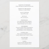 Élégant programme de mariage à la rose aquarelle b (Dos)