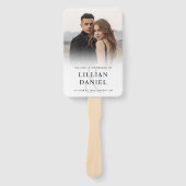Élégant Programme de Mariage avec Photo Éventail à (Devant)