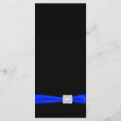 Élégant programme de mariage bleu royal et noir (Dos)