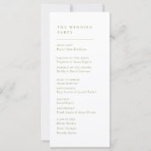 Élégant Programme de Mariage Bohème Chic Fleurs Sa (Dos)