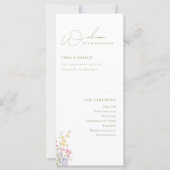 Élégant Programme de Mariage Bohème Chic Fleurs Sa (Devant)