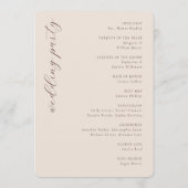Élégant Programme de Mariage Bordeaux (Dos)