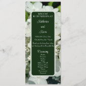 Élégant programme de mariage botanique vert de la (Devant)