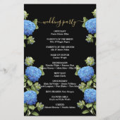 Élégant programme de mariage calligraphié Fleurs n (Dos)