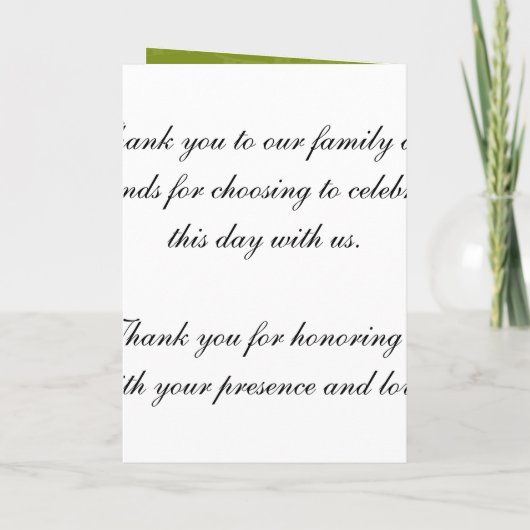 Élégant programme de mariage Cerise Fleur de Lime  (Dos)