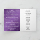 Élégant programme de mariage Coeurs modernes pourp (Intérieur)