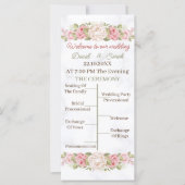 Élégant programme de mariage Customisé à la fleur  (Devant)