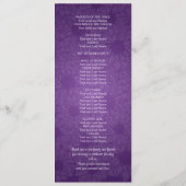 Élégant programme de mariage Dahlia Floral Purple (Dos)