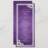 Élégant programme de mariage Dahlia Floral Purple (Devant / Derrière)