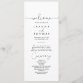 Élégant programme de mariage de calligraphie simpl (Devant)