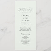 Elégant programme de mariage de coordinateur de ve (Devant)