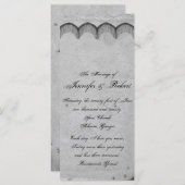 Élégant programme de mariage de dentelle gothique (Devant / Derrière)