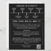 Élégant programme de mariage de journal avec code  (Dos)