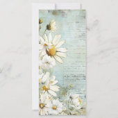 Élégant programme de mariage de marguerite blanche (Dos)